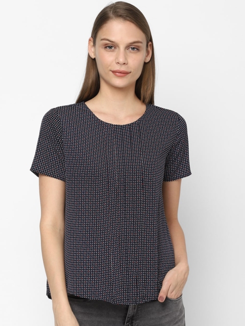 

Allen Solly Woman Women Navy Blue Striped Top