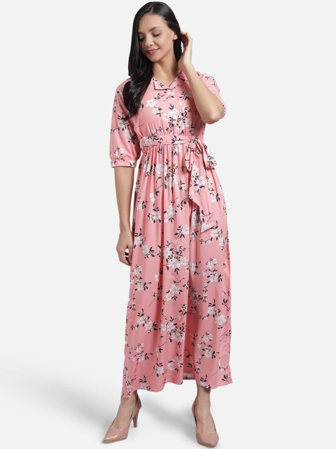 

The Dry State Women Pink Printed Maxi Dress