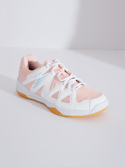

PERFLY By Decathlon Women White Synthetic Mid-Top Badminton Shoes