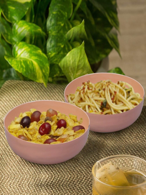 

nestroots Set Of 2 Pink Metallic Decorative Bowls