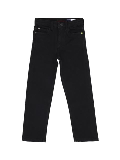 

Allen Solly Junior Boys Black Slim Fit Mid-Rise Clean Look Jeans