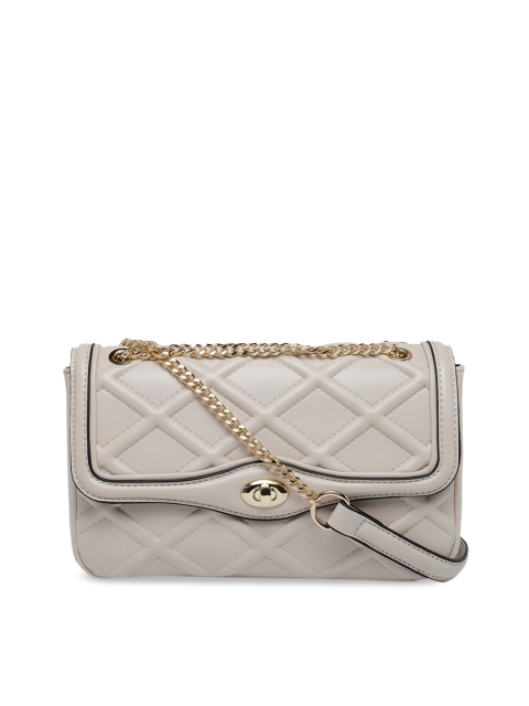 

Call It Spring Nude-Coloured Self Design Sling Bag