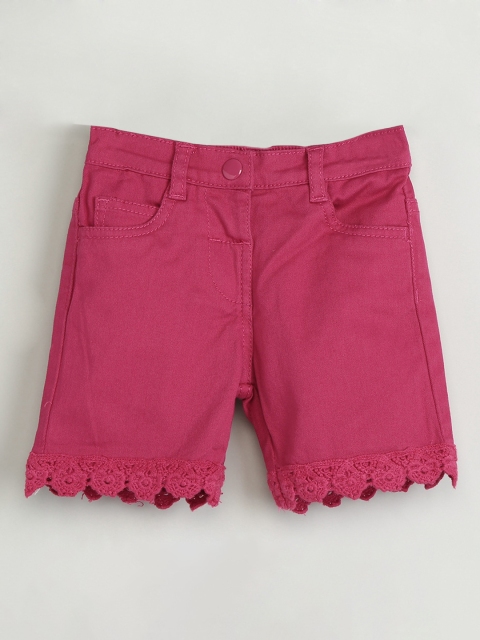 max Girls Pink Solid Regular Fit Regular Shorts
