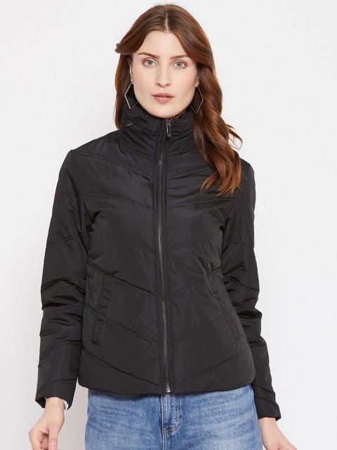

Octave Women Black Solid Padded Jacket