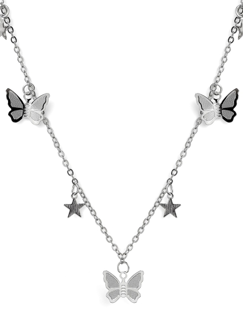 

Tokyo Talkies X Rubans Silver-Plated Handcrafted Butterfly Pendant with Chain