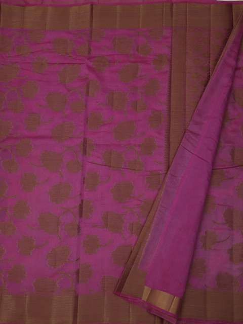 

Pothys Pink Woven Design Jute Silk Saree
