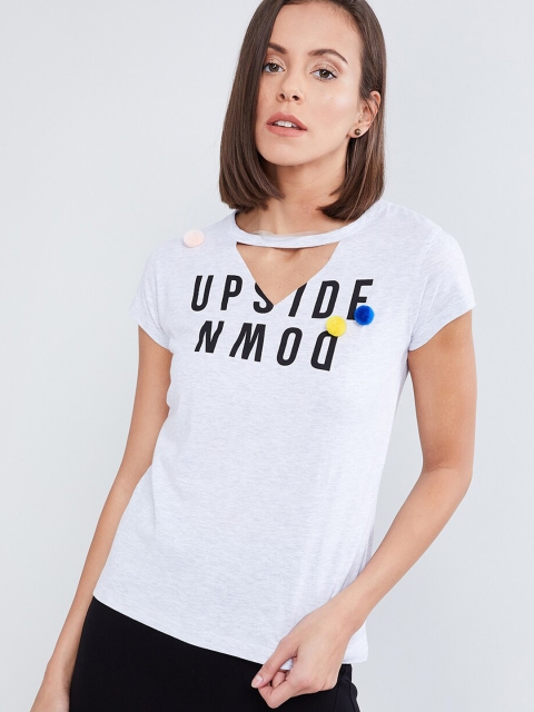

max Women White Printed Top