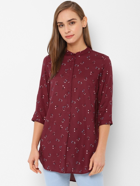 

Allen Solly Maroon Printed Tunic