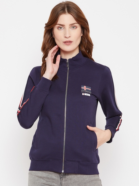 

Octave Women Navy Blue Solid Sweatshirt