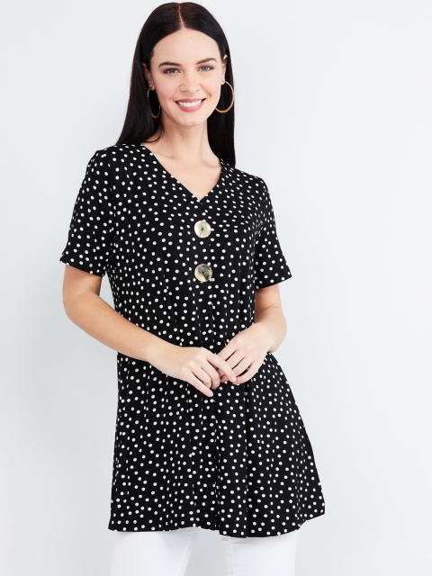 

max Women Black Printed Top