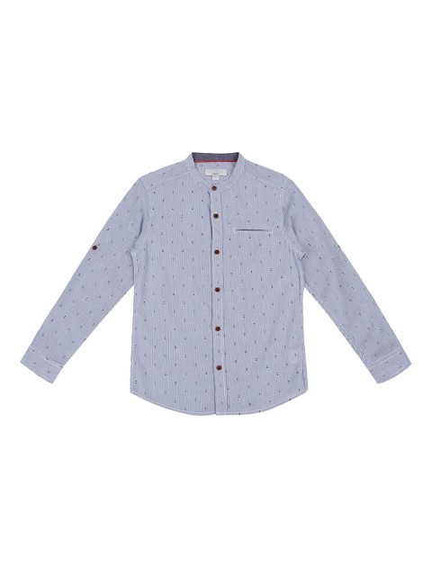 

Pantaloons Junior Boys Blue Regular Fit Striped Casual Shirt