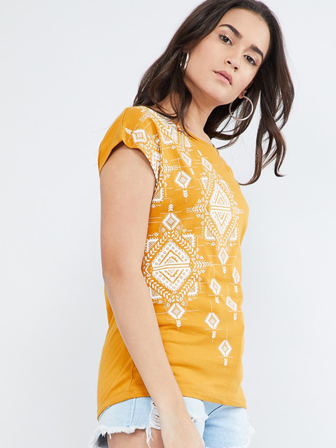 

max Women Gold-Toned Printed Top