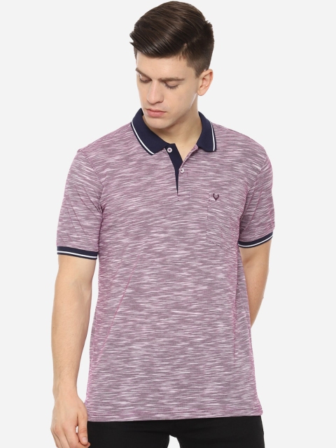 

Allen Solly Men Purple Solid Polo Collar T-shirt