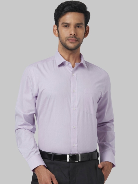 

Park Avenue Men Purple Regular Fit Self Design Formal Shirt
