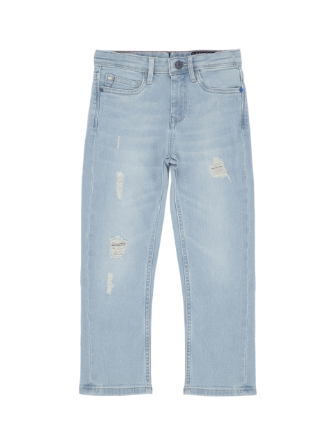 

Allen Solly Junior Boys Blue Slim Fit Mid-Rise Mildly Distressed Stretchable Jeans