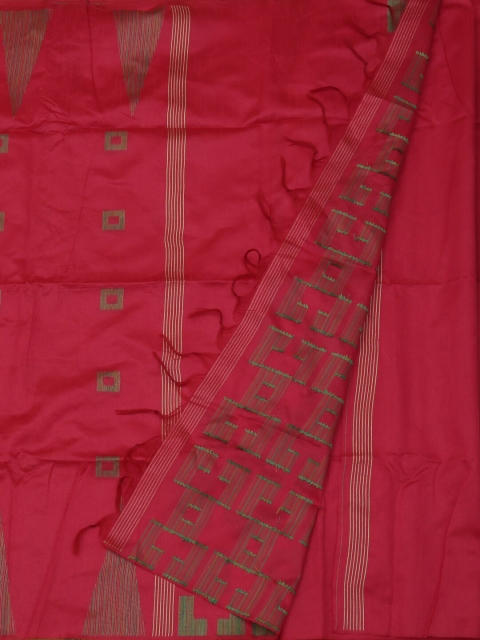 

Pothys Pink Woven Design Jute Silk Saree