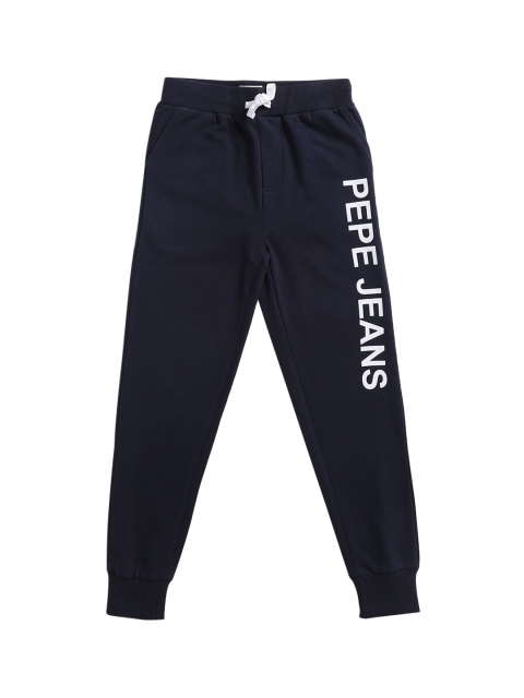 

Pepe Jeans Boys Blue Solid Joggers