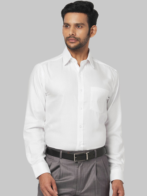 

Park Avenue Men White Regular Fit Solid Formal Shirt