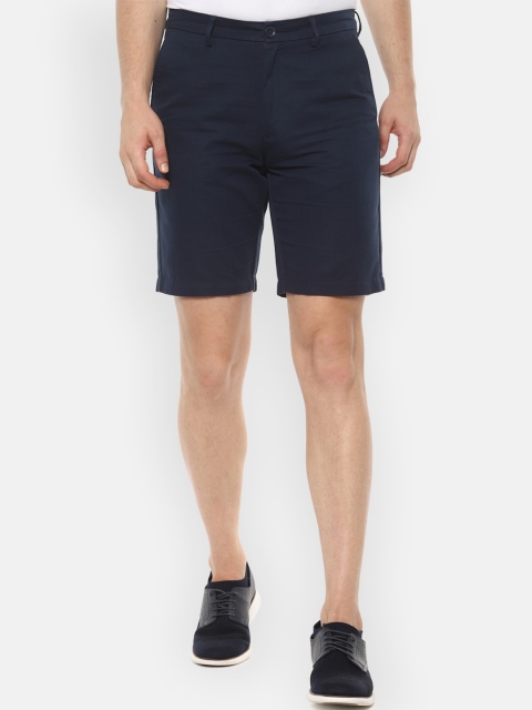 

V Dot Men Navy Blue Solid Regular Fit Regular Shorts