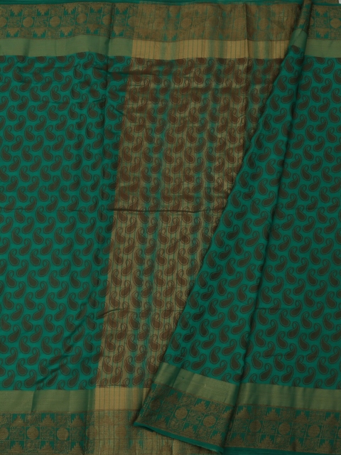 

Pothys Green Woven Design Jute Silk Saree