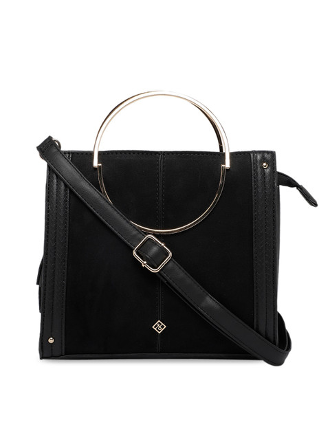 

Call It Spring Black Textured Satchel