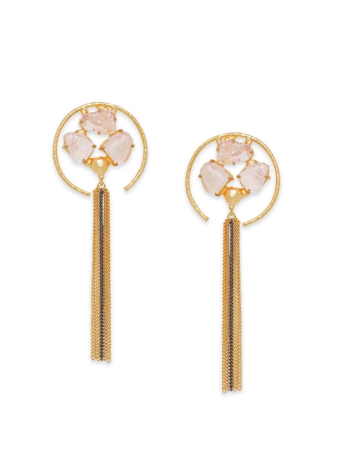 

Moon Dust Gold-Plated & White Quirky Drop Earrings