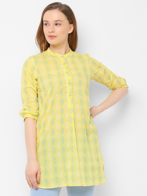

Allen Solly Woman Women Yellow Printed Top