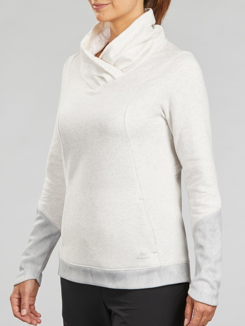 

Quechua By Decathlon Women White Solid Sweatshirt