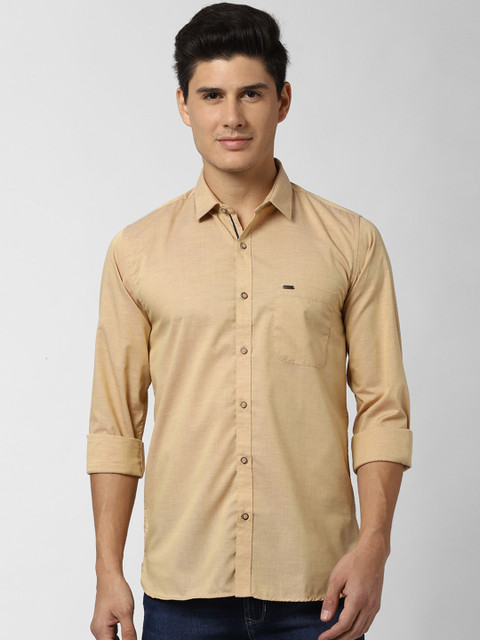 

Peter England Casuals Men Beige Slim Fit Solid Casual Shirt