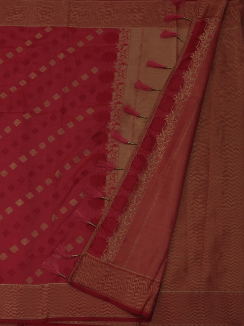 

Pothys Peach-Coloured Woven Design Jute Silk Saree