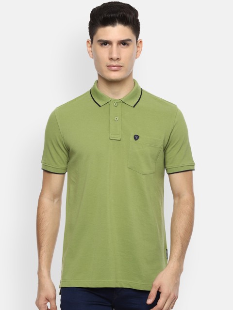

Van Heusen Sport Men Green Solid Polo Collar T-shirt