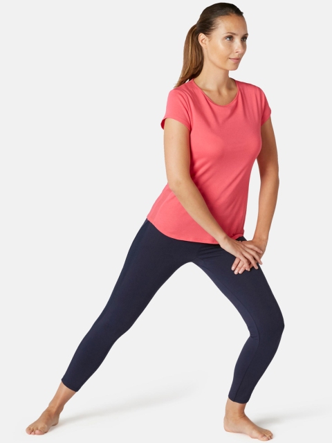 

NYAMBA By Decathlon Women Navy Blue 7/8 520 Leggings