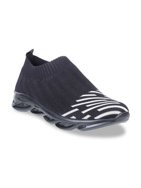 

STEPpings Women Black Mesh Walking Shoes