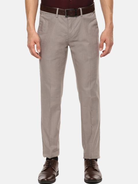 

Van Heusen Men Beige Slim Fit Solid Formal Trousers