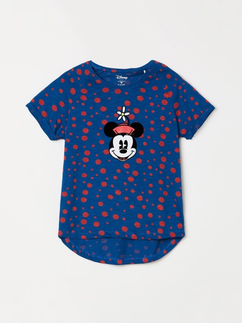 

Fame Forever by Lifestyle Girls Blue Mickey Mouse Printed High-Low Top