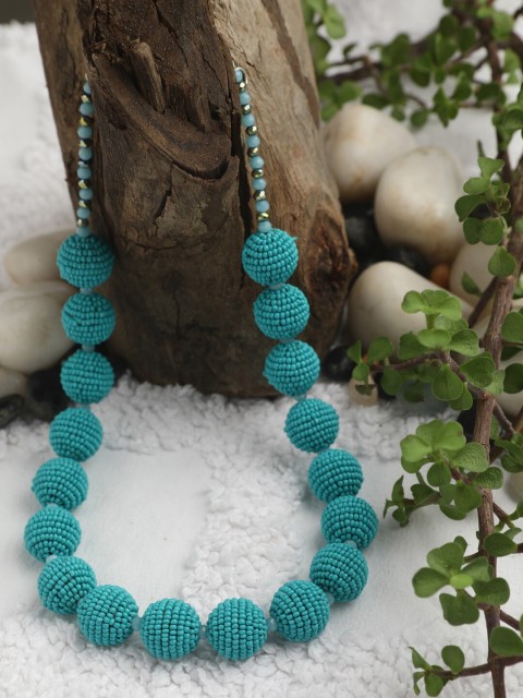 

STREET 9 Turquoise Blue Statement Necklace
