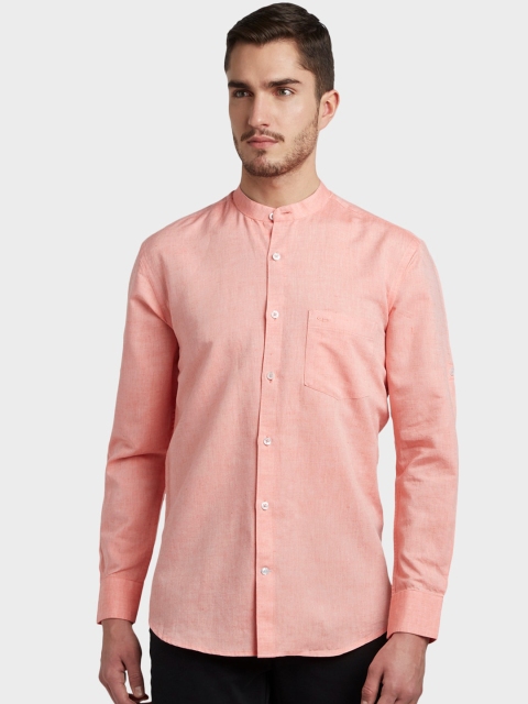 

ColorPlus Men Red Tailored Fit Solid Casual Shirt