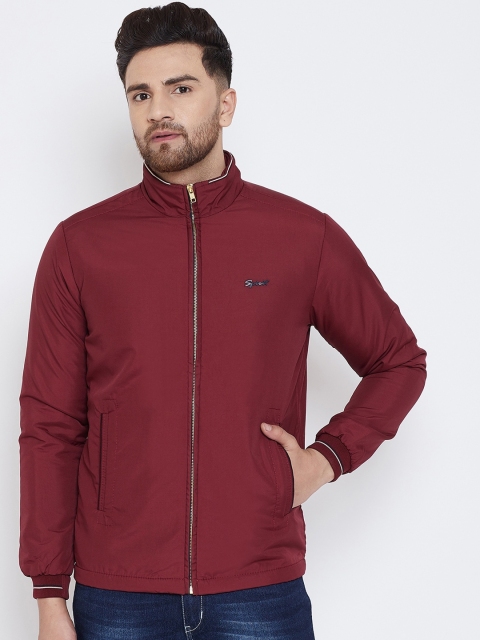 

Spirit Men Maroon Solid Windcheater Puffer Jacket