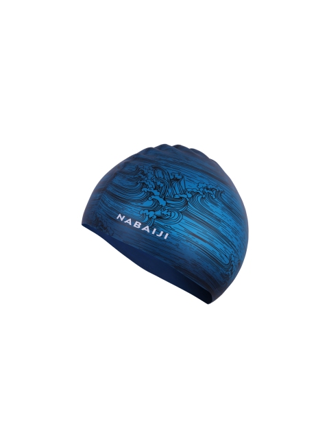 

Nabaiji By Decathlon Men Blue Printed Silicone Swim Cap