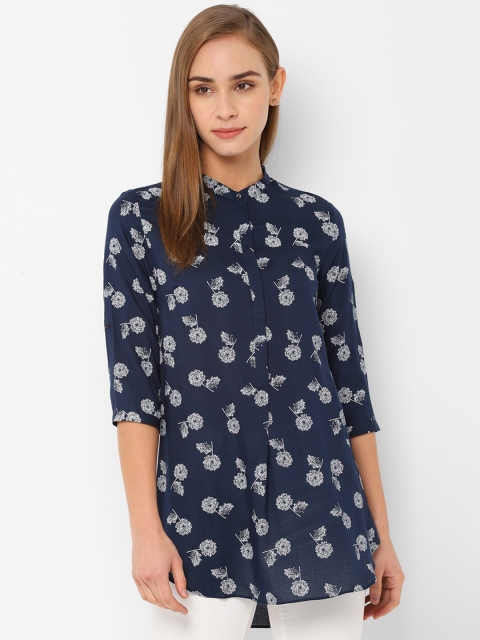 

Allen Solly Woman Navy Blue Printed Tunic