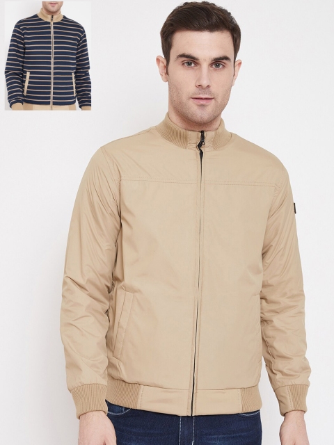 

Spirit Men Beige Solid Reversible Bomber