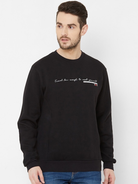 

Zeel Men Black & White Printed Pullover Sweatshirt