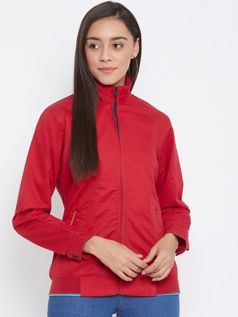 

Spirit Women Red Solid Windcheater Tailored Jacket