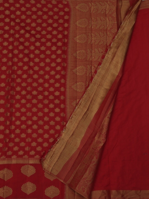 

Pothys Red & Gold-Coloured Jute Silk Woven Design Saree