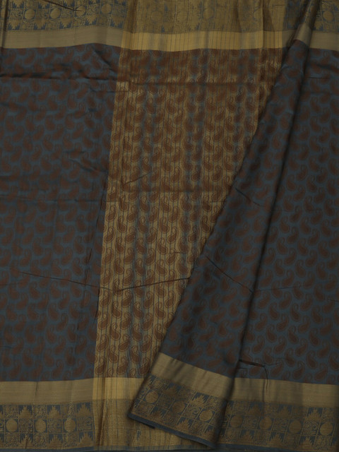 

Pothys Grey Woven Design Jute Silk Saree