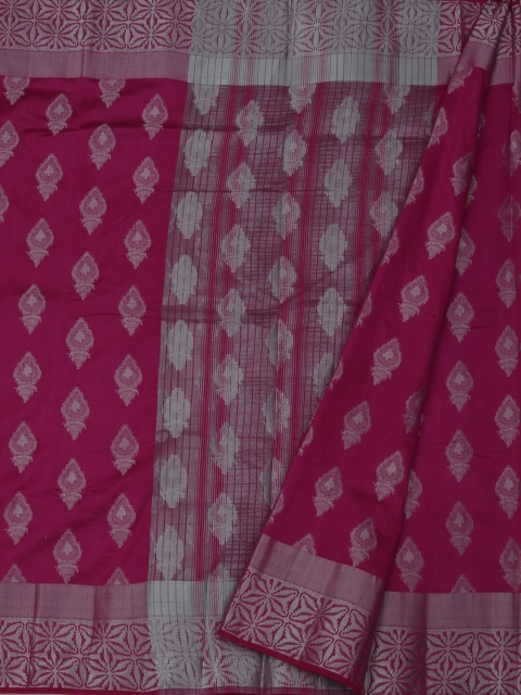 

Pothys Magenta Woven Design Jute Silk Saree