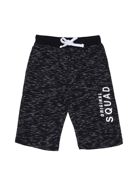 

Pantaloons Junior Boys Black Printed Regular Fit Regular Shorts