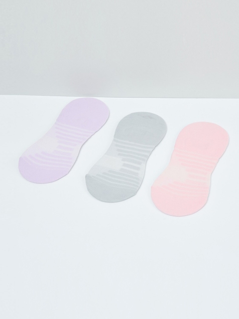 max Women Pack of 3 Assorted Shoe Liners, Multi