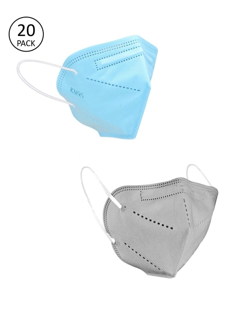 

OOMPH Blue & Grey Pack of 20 5-Ply Anti-Pollution KN95 Mask