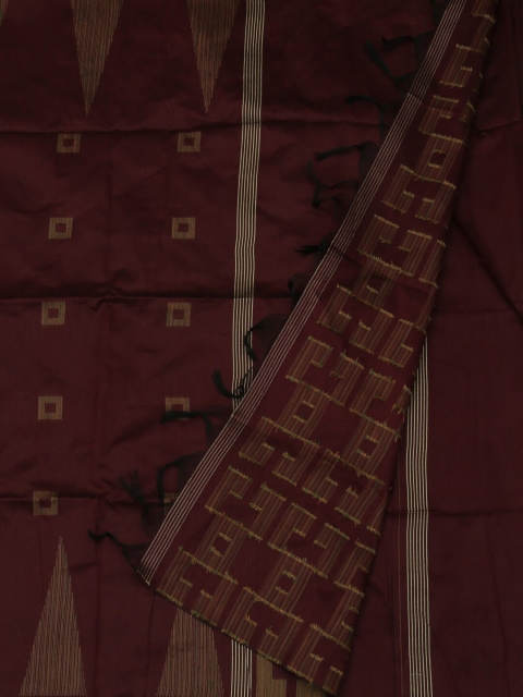 

Pothys Maroon Woven Design Jute Silk Saree